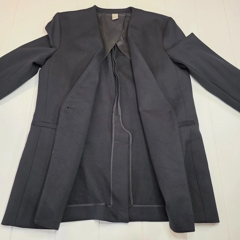 Spanx The‎ Perfect Collarless Blazer Size S 20384R Classic Black Single Button